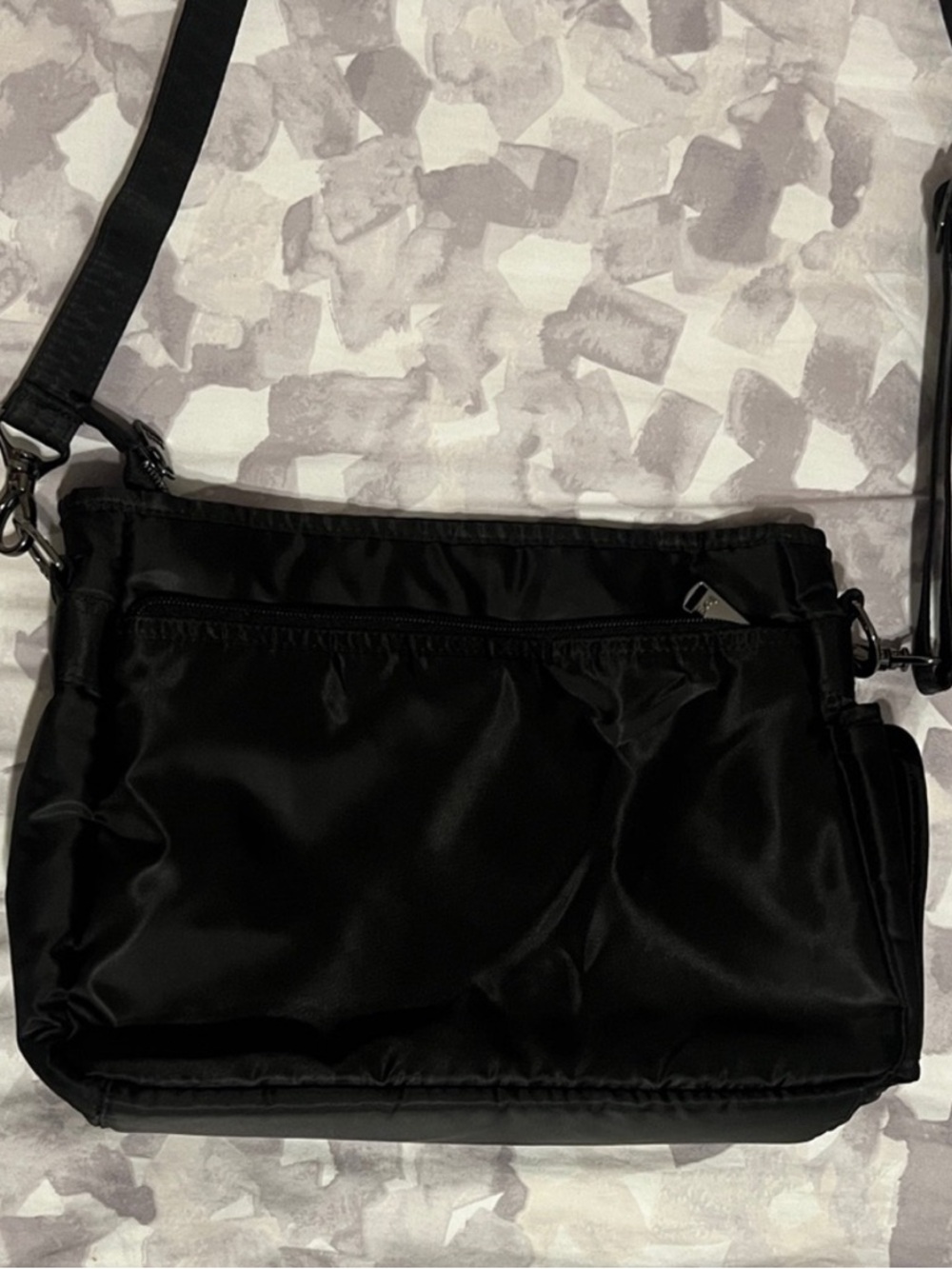 Lug Black Quilted Crossbody Bag - Picture 2 of 5